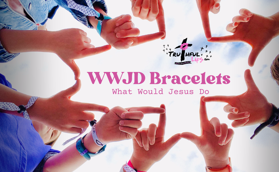 WWJD RIbbon TIe Bands Bracelet | Truthful Lips