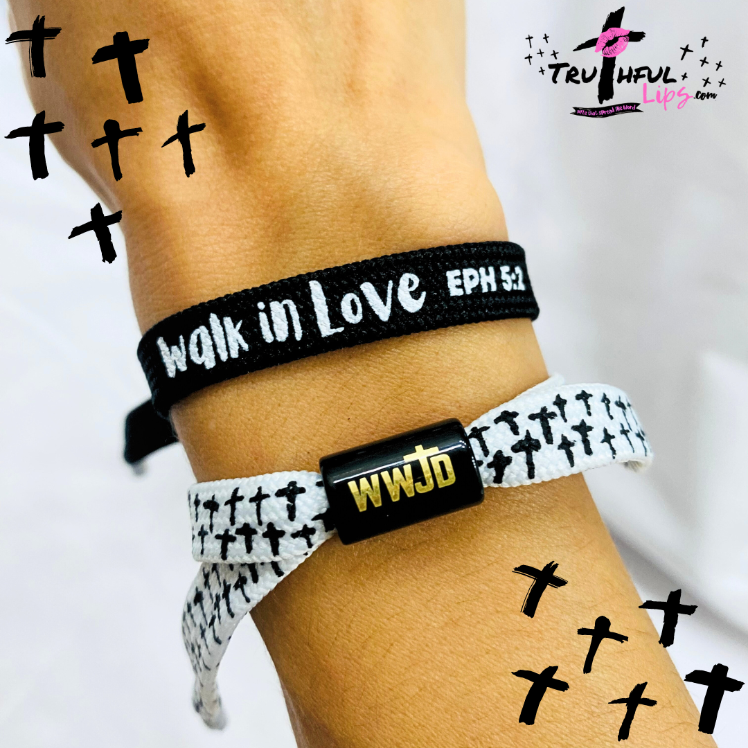 WWJD Shoelace Bracelets 2 Pack | Truthful Lips