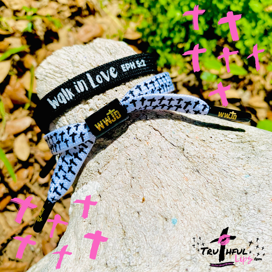 WWJD Shoelace Bracelets 2 Pack | Truthful Lips