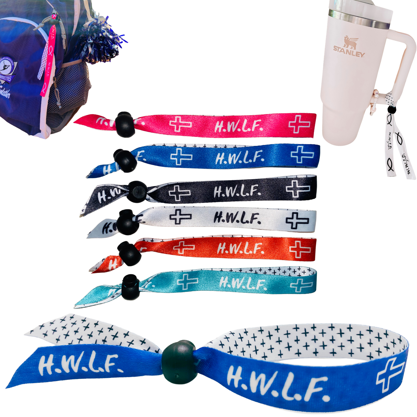 WWJD RIbbon TIe Bands Bracelet | Truthful Lips