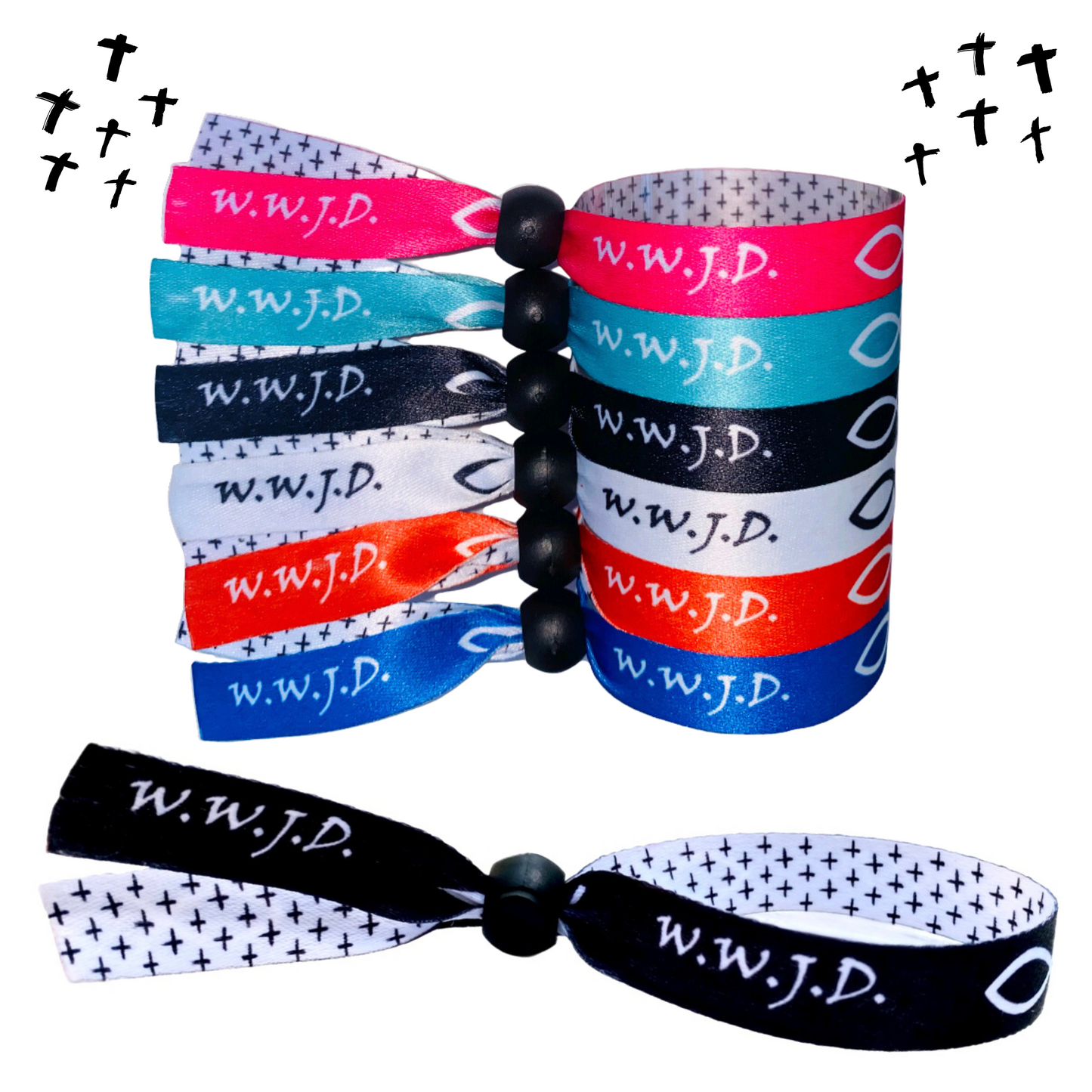 Christian Ribbon Bracelets – 24 Pack for Churches, Youth Groups and Outreach
