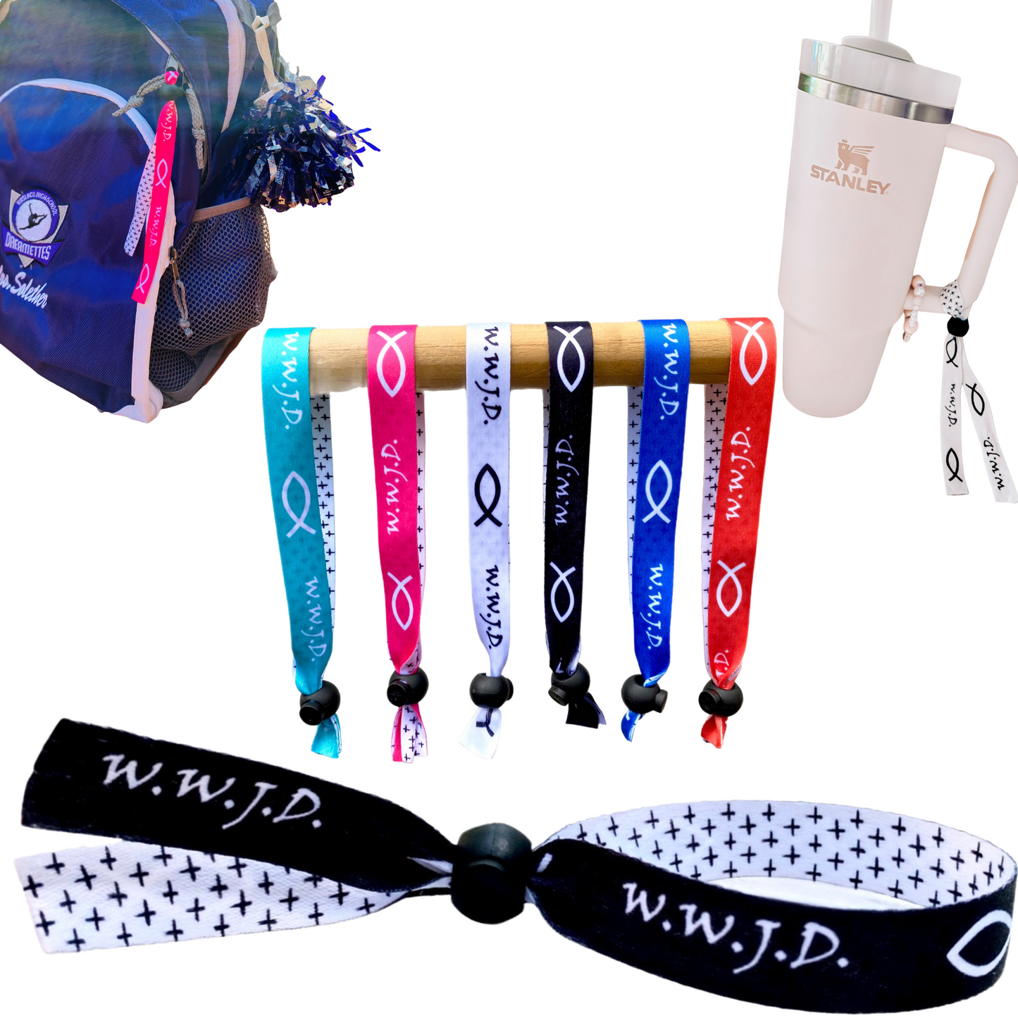 Christian Ribbon Bracelets – 24 Pack for Churches, Youth Groups and Outreach