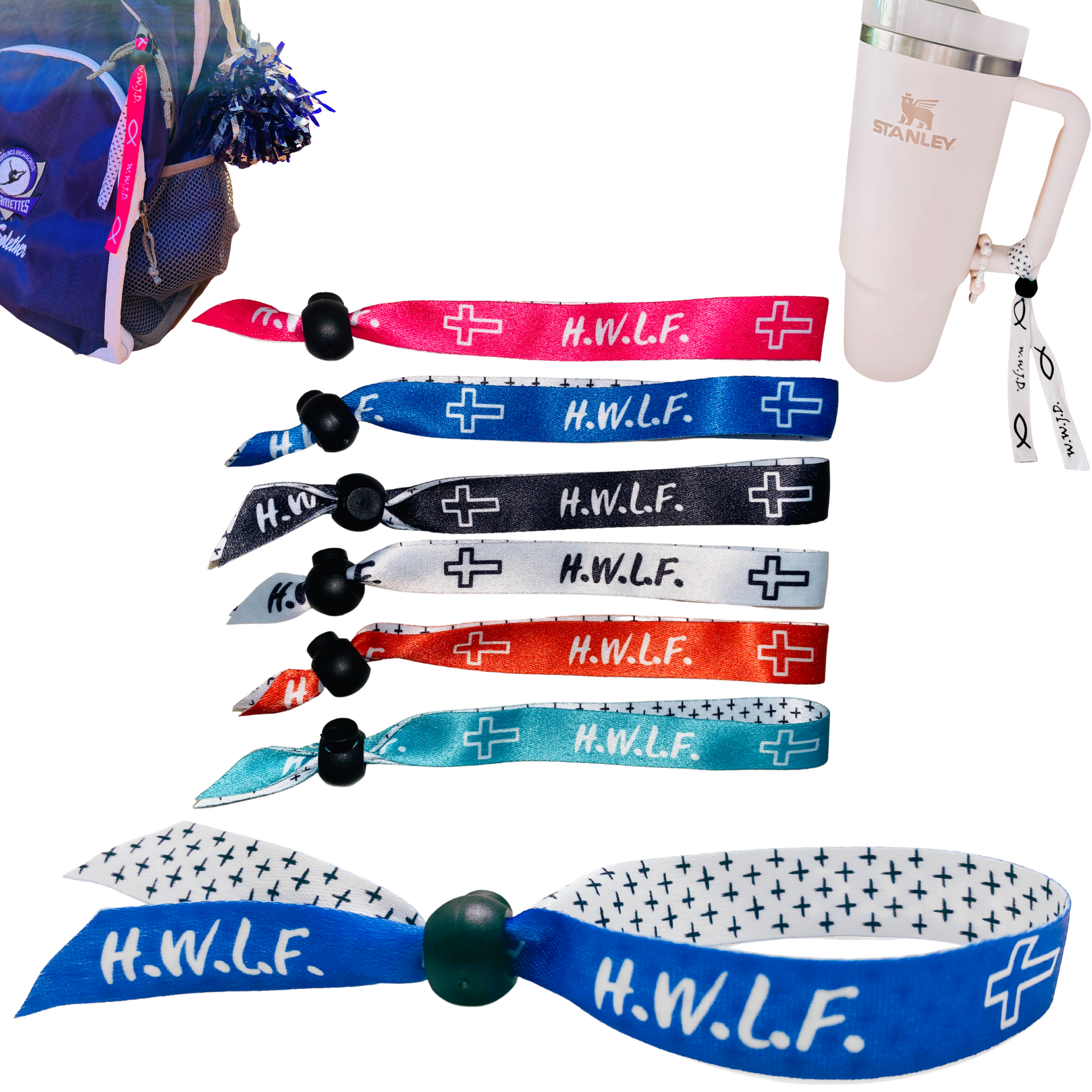WWJD RIbbon TIe Bands Bracelet | Truthful Lips