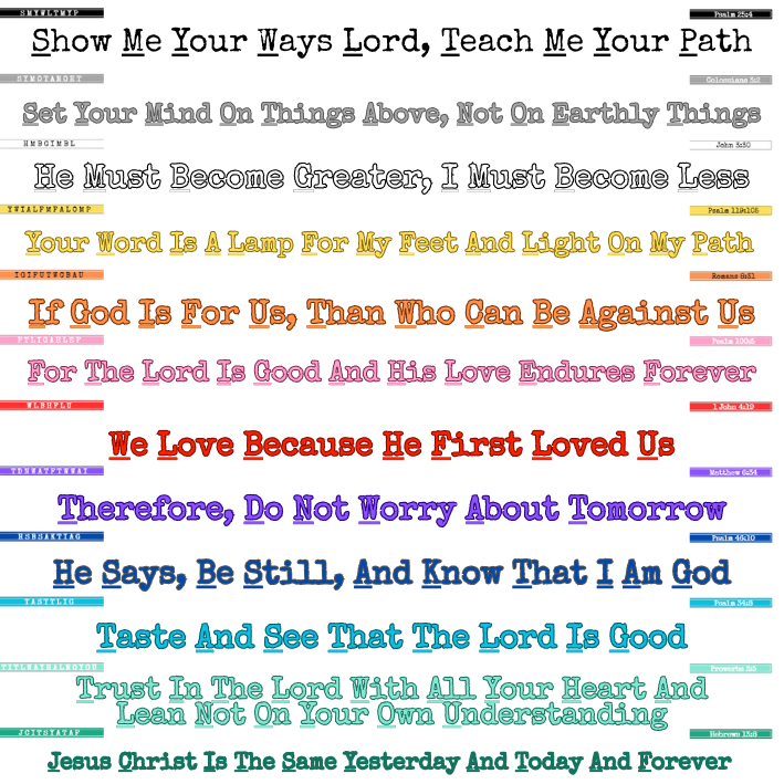Memory Verse Bracelets